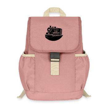 Graphiques de locomotive - Sac à dos enfant recyclé - rose poudré - Devant