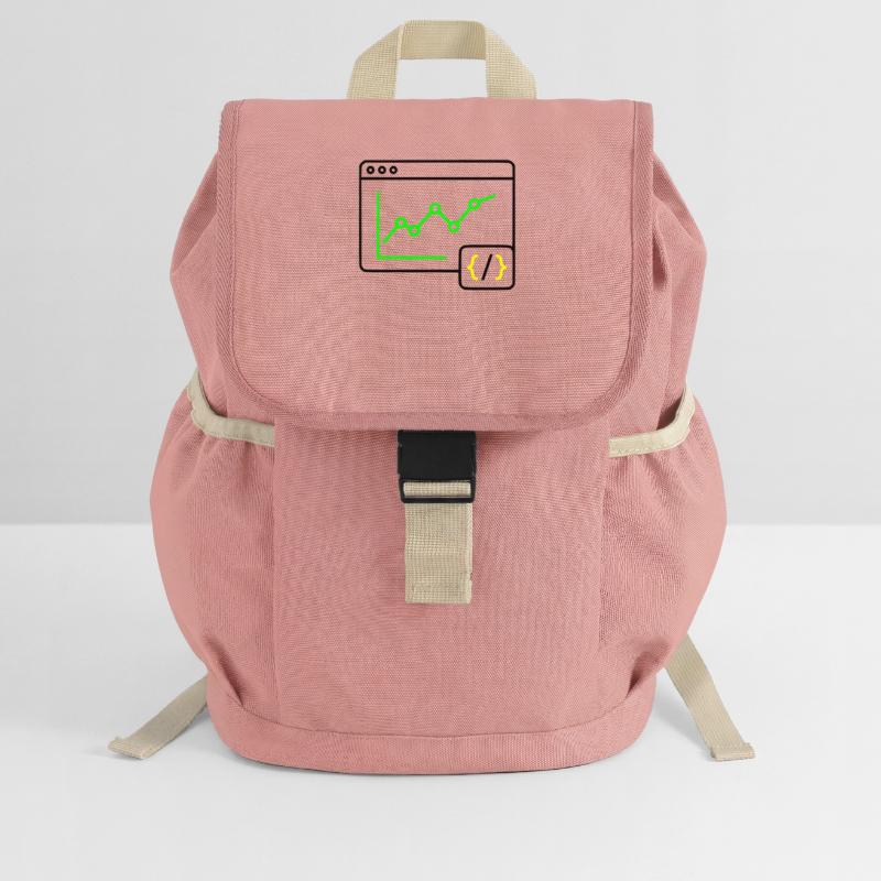 Web Analyse Chart Coding Browser Vektor Kinder Recycelter Rucksack