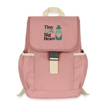 Homeopathy Tiny Dose Big Heart Professional Gear  - Kids’ Recycled Backpack - canyon pink - Front