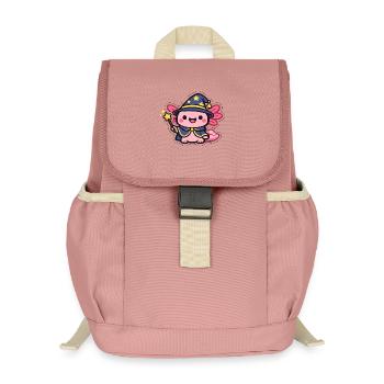 Sternenzauber axolotl Magier - Kinder Recycelter Rucksack - Altrosa - Vorne