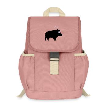 Angstschwitzendes Wildschwein - Kinder Recycelter Rucksack - Altrosa - Vorne