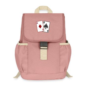 Cartes de poker – Texas Hold’em Casino Design - Sac à dos enfant recyclé - rose poudré - Devant