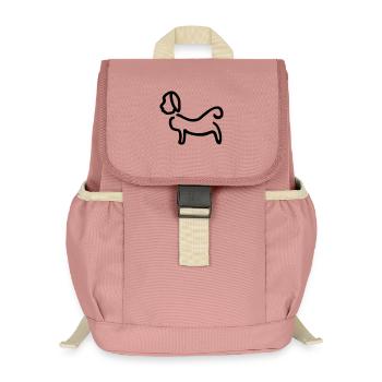 Hund_Silhouette - Sac à dos enfant recyclé - rose poudré - Devant