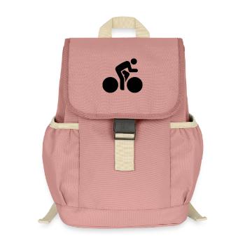 Radsportler, Fahrrad, Fahrradtour, Rennrad - Kinder Recycelter Rucksack - Altrosa - Vorne