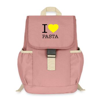 I LOVE PASTA Makkaroni Nudeln - Kinder Recycelter Rucksack - Altrosa - Vorne