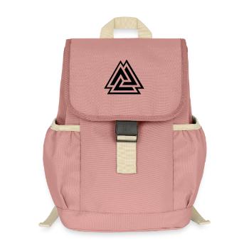 Valknut Knoten der Gefallenen in der Schlacht - Kinder Recycelter Rucksack - Altrosa - Vorne