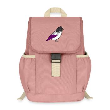 Asexué Bird Ace Pride - Sac à dos enfant recyclé - rose poudré - Devant