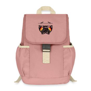 Traktor Flagge Deutschland - Kinder Recycelter Rucksack - Altrosa - Vorne