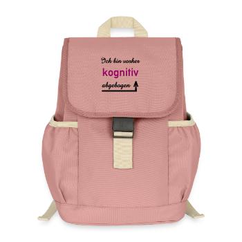 cognitive, saying, communication, interpersonal - Kids’ Recycled Backpack - canyon pink - Front
