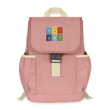 Couvertures de contes de fées - Sac à dos enfant recyclé - rose poudré - Devant