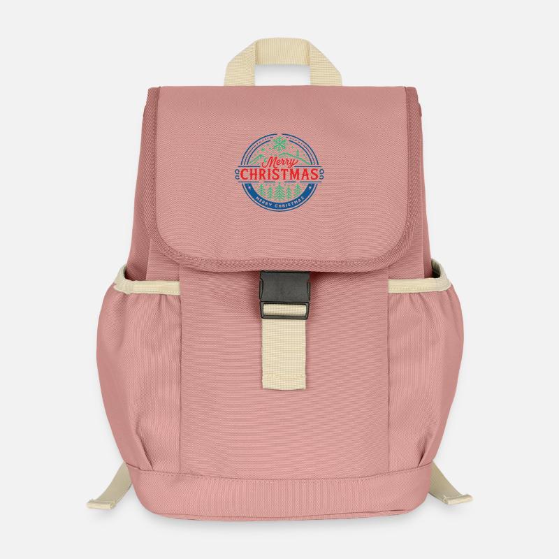 Frohe Weihnachten 2 - Kinder Recycelter Rucksack - Altrosa