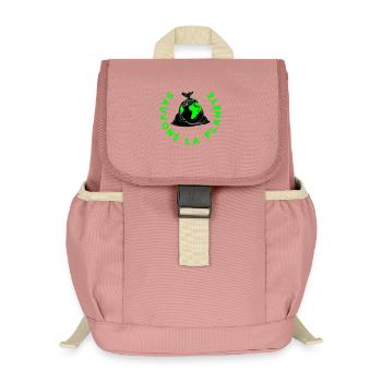 Rette den Planeten - Kinder Recycelter Rucksack - Altrosa - Vorne