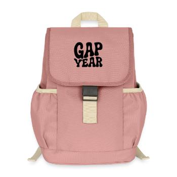 Gap Year siebziger wavy Schriftzug - Kinder Recycelter Rucksack - Altrosa - Vorne