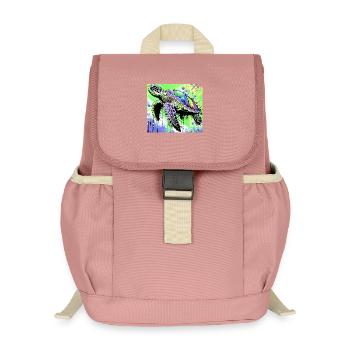 Schildkröte - Kinder Recycelter Rucksack - Altrosa - Vorne