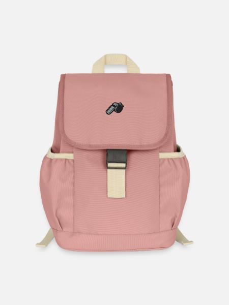 Pfeife bestickt - Kinder Recycelter Rucksack - Altrosa