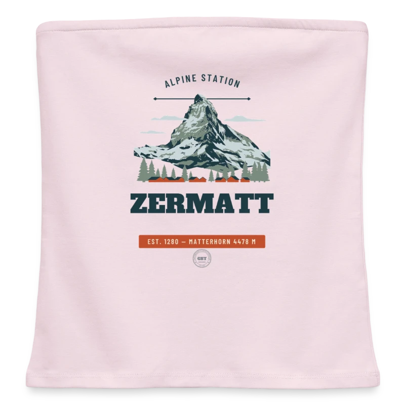 Zermatt badge on a women's organic bandeau top