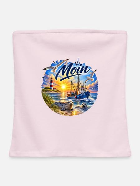 Nordsee , Moin Küstenzauber Seestimmung - Frauen Organic Bandeau Top - Puderrosa