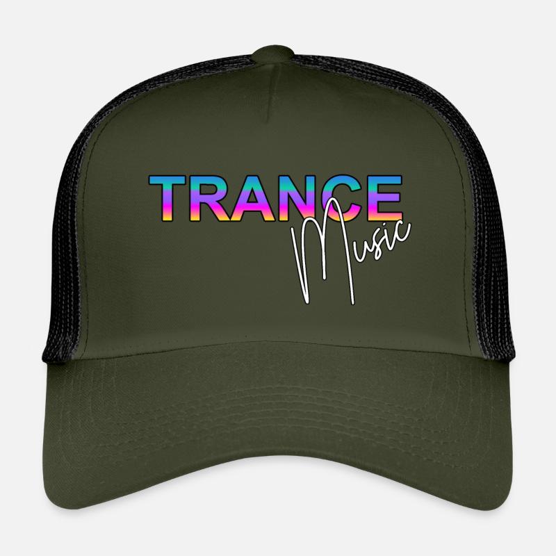 Trance Music - Kinder Trucker-Cap - Olive/Schwarz