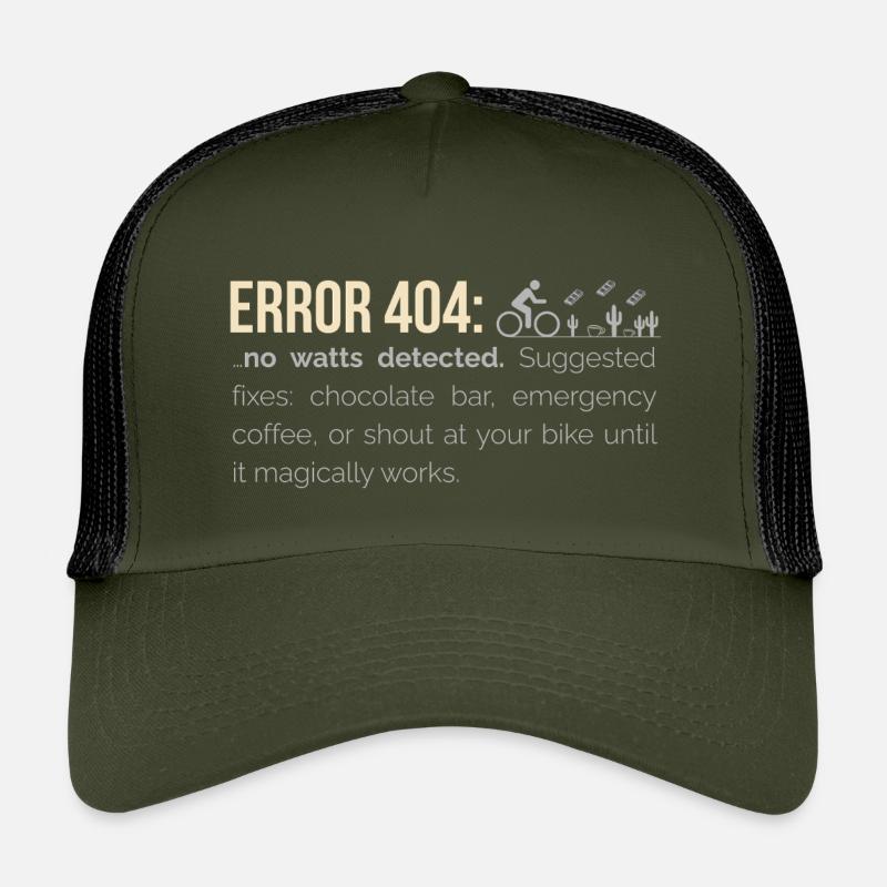 Sweat à capuche cyclable – 404 : Aucun watts détecté Casquette trucker enfant