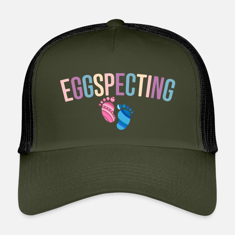 Eggspecting Easter Pregnancy Reveal Cute Mom Kids’ Trucker Cap