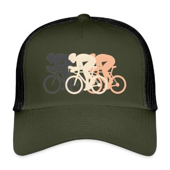 Vélo de route Vélo Vélo Sport Vélo VTT - Casquette trucker enfant - olive/noir - Devant
