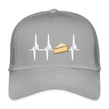 J’adore le fromage brie - Casquette trucker enfant - gris clair - Devant
