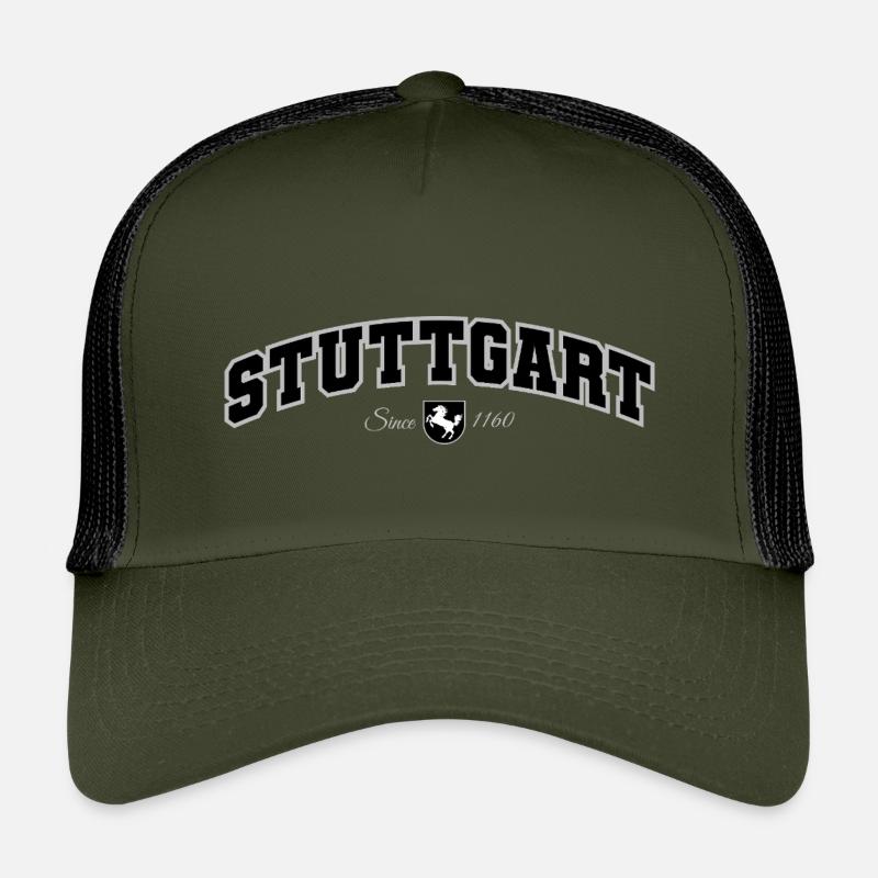 Stuttgart  - Kinder Trucker-Cap - Olive/Schwarz