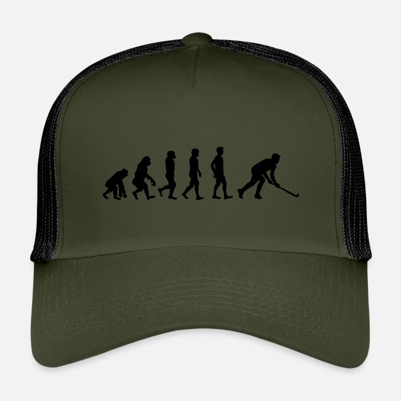 Evolution de floorball - Casquette trucker enfant - olive/noir