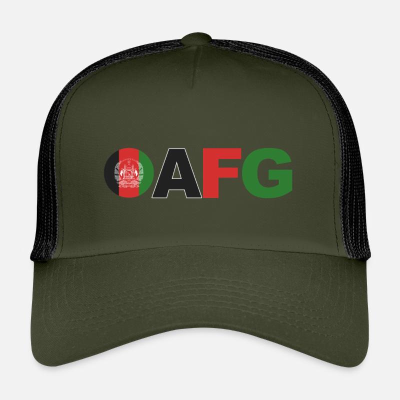 Afghanistan - Kinder Trucker-Cap - Olive/Schwarz