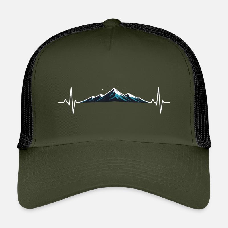 Herzschlag am Berggipfel - Kinder Trucker-Cap - Olive/Schwarz