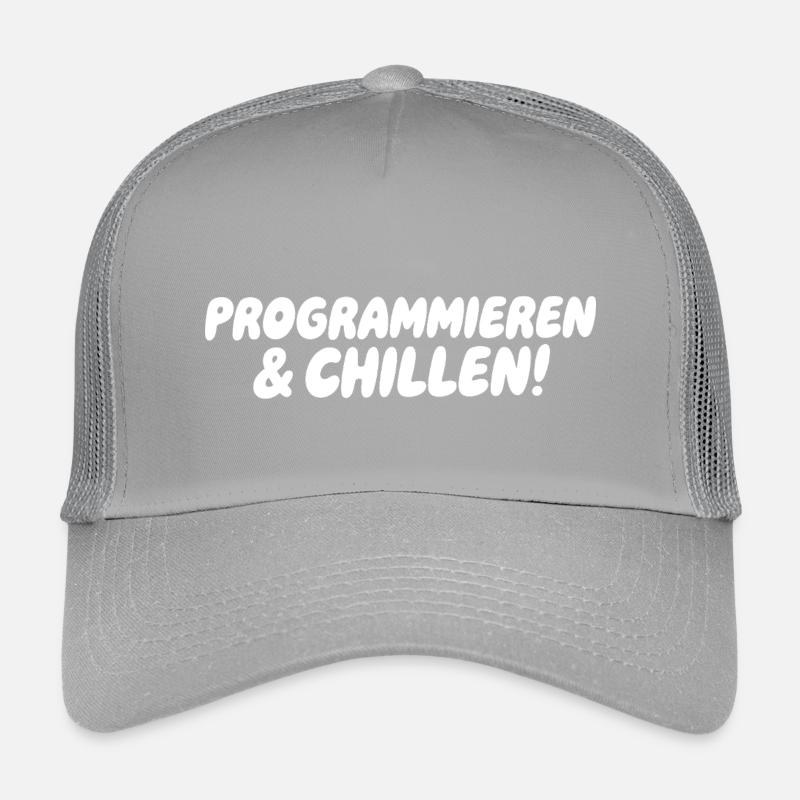 Programmation & Chill – Police en bloc grand Casquette trucker enfant