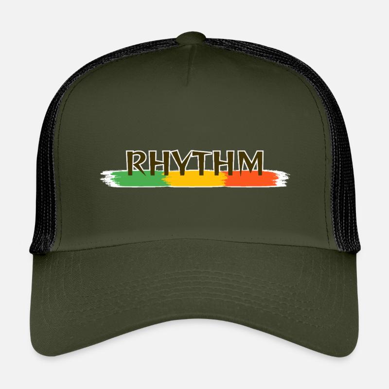 Reggae-Rhythmus - Kinder Trucker-Cap - Olive/Schwarz