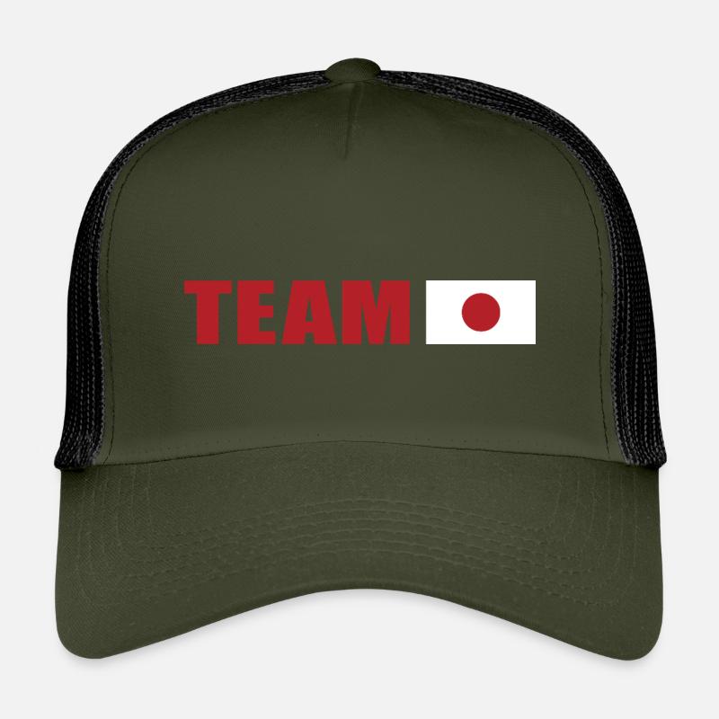 Support-Team Japan - Kinder Trucker-Cap - Olive/Schwarz