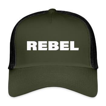 Rebelle - Casquette trucker enfant - olive/noir - Devant
