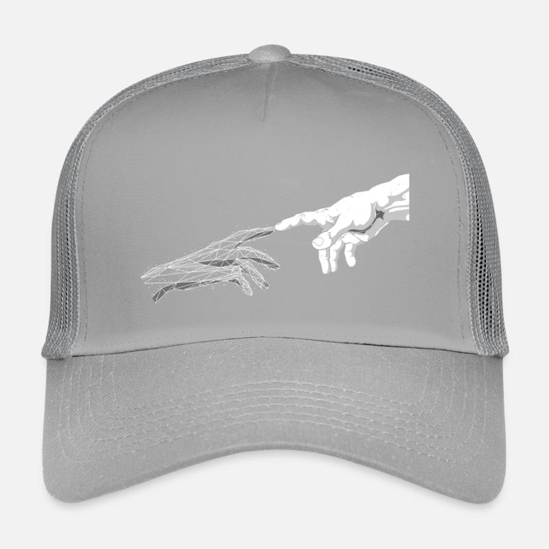 Fraktale Hände greifen Kinder Trucker-Cap