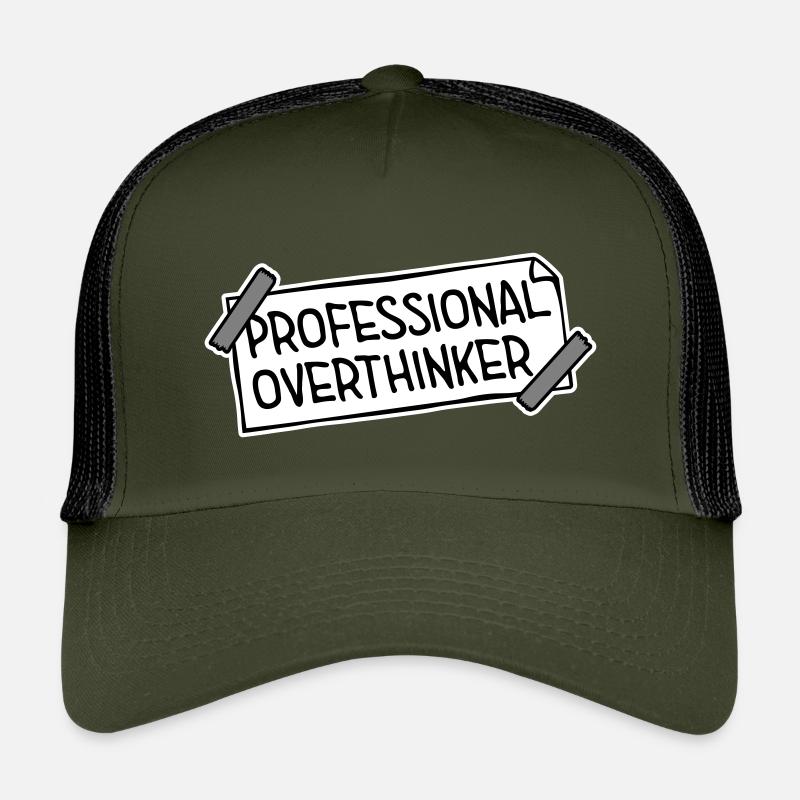 Logo drôle d’anxiété drôle et sombre de la réflexion professionnelle Casquette trucker enfant