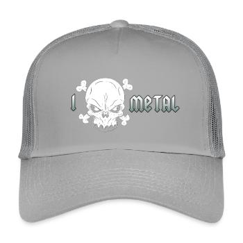 Extreme Metal Skull - Kids’ Trucker Cap - light grey - Front