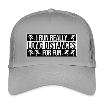 Je cours de très longues distances pour un marathon amusant - Casquette trucker enfant - gris clair - Devant