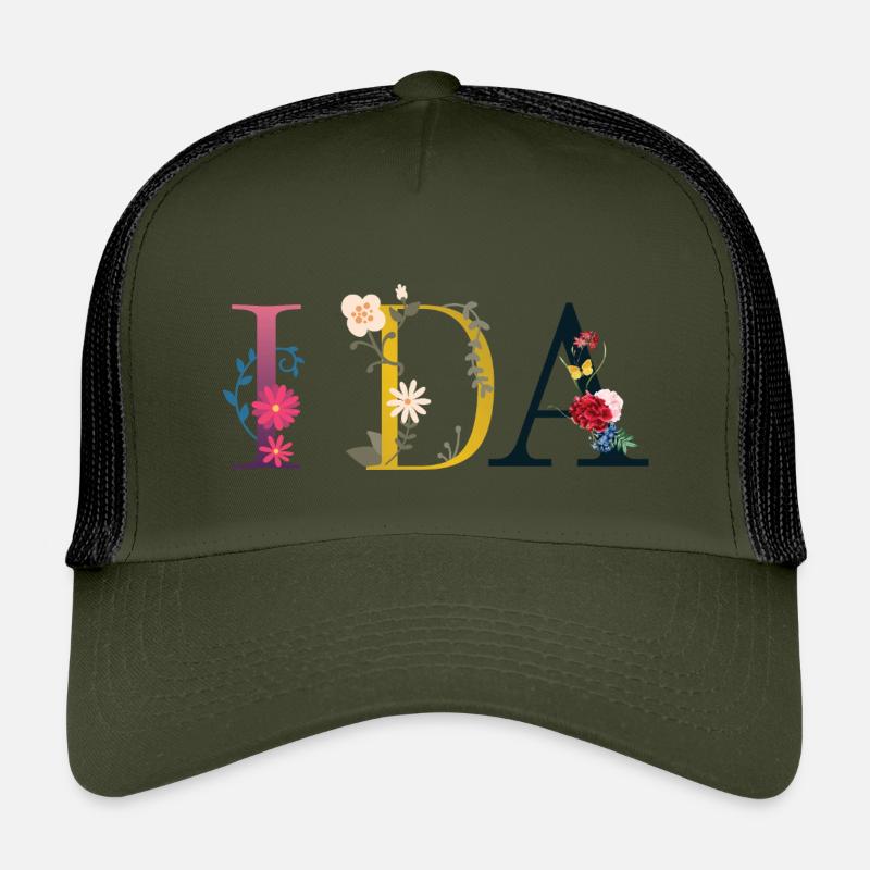 Ida - Kinder Trucker-Cap - Olive/Schwarz