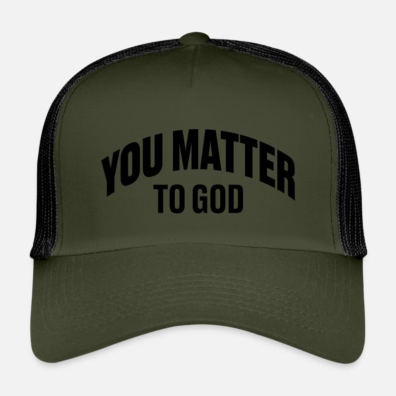 Du bist Gott wichtig - Kinder Trucker-Cap - Olive/Schwarz