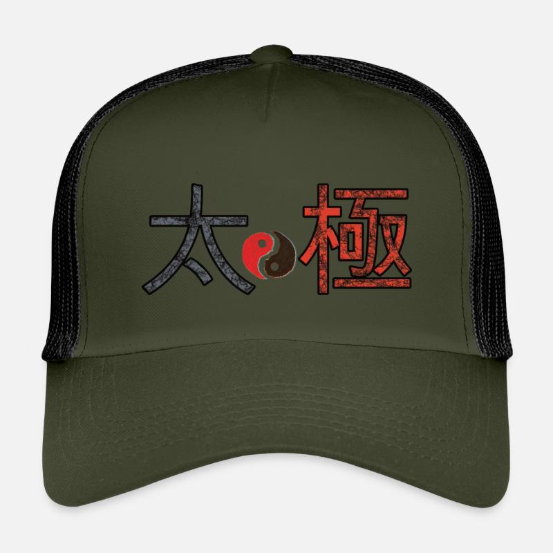 Tai-chi - Kinder Trucker-Cap - Olive/Schwarz
