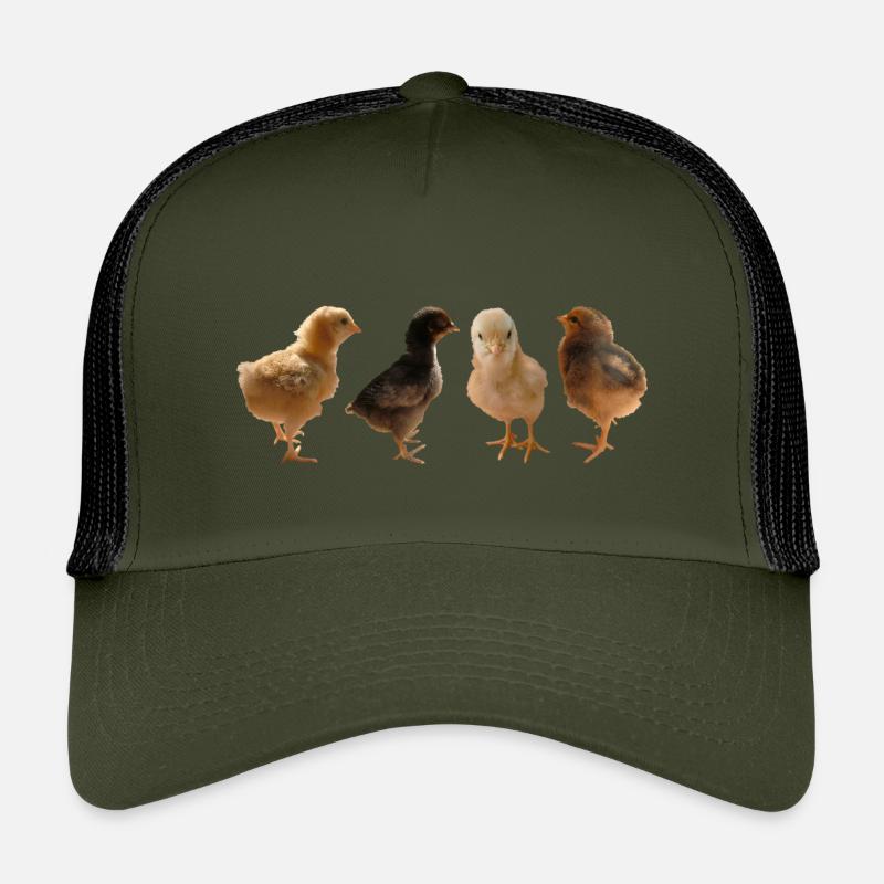 Küken - Kinder Trucker-Cap - Olive/Schwarz