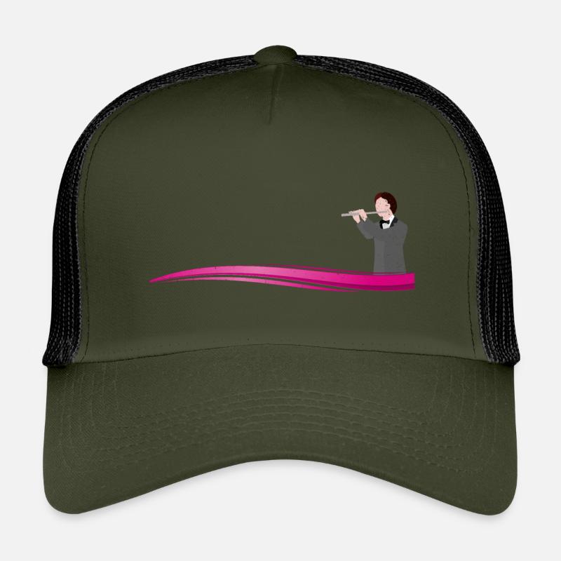 Flutist on Wave | Flute player on a wave Kids’ Trucker Cap