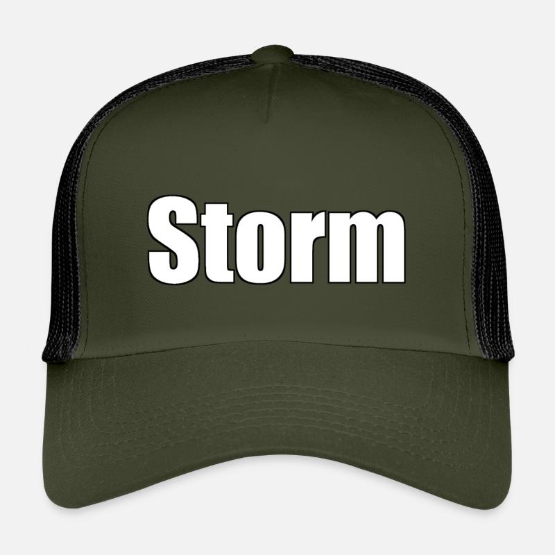 Sturm - (Name des Menschen) - Kinder Trucker-Cap - Olive/Schwarz