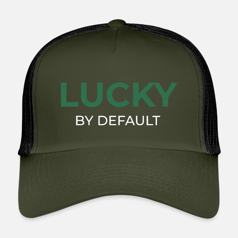 Lucky By Default - Kinder Trucker-Cap - Olive/Schwarz