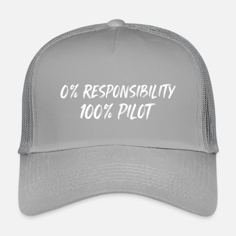 0% Verantwortung 100% Pilot Kinder Trucker-Cap