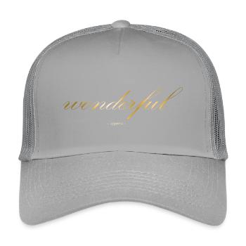 Wunderbar - Kinder Trucker-Cap - Hellgrau - Vorne
