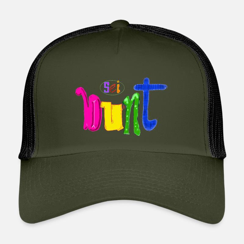 Bunt - Kinder Trucker-Cap - Olive/Schwarz