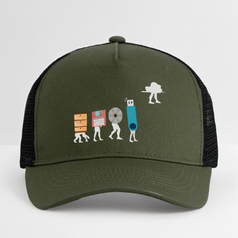 Cloud-Computing-Lustige Programmierer-Daten-KI-Software Kinder Trucker-Cap