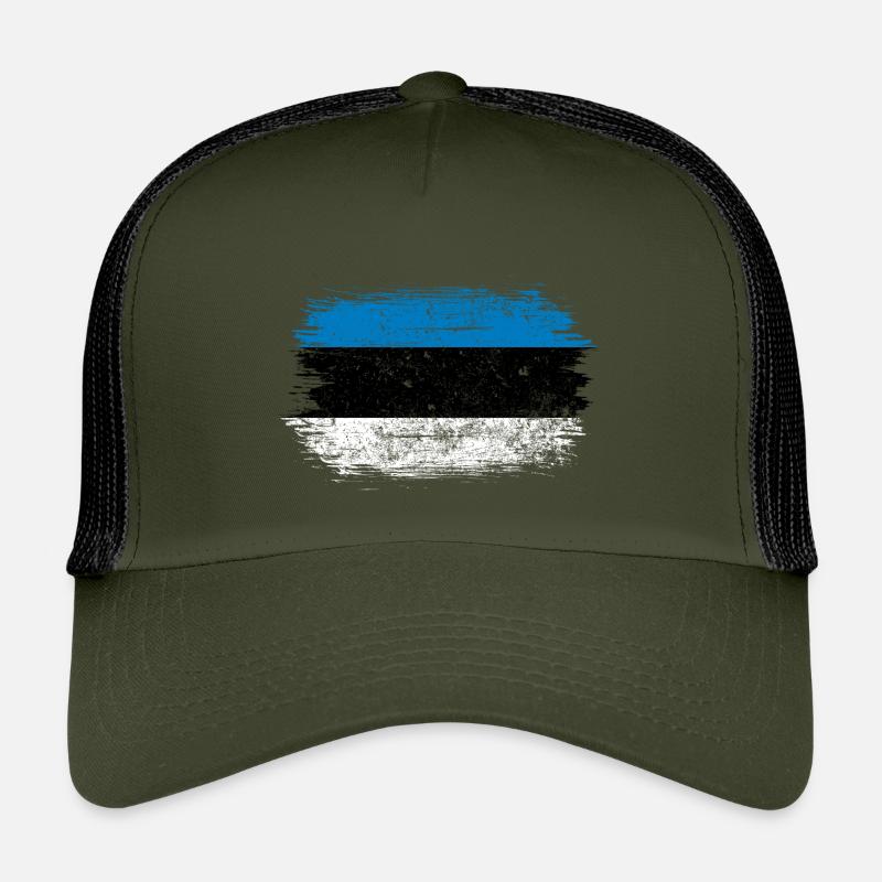 Blue-White Brushstroke Flag Kids’ Trucker Cap